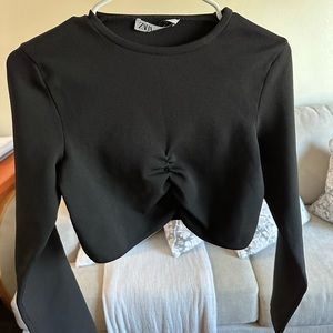 Zara | Fitted Black Crop Top